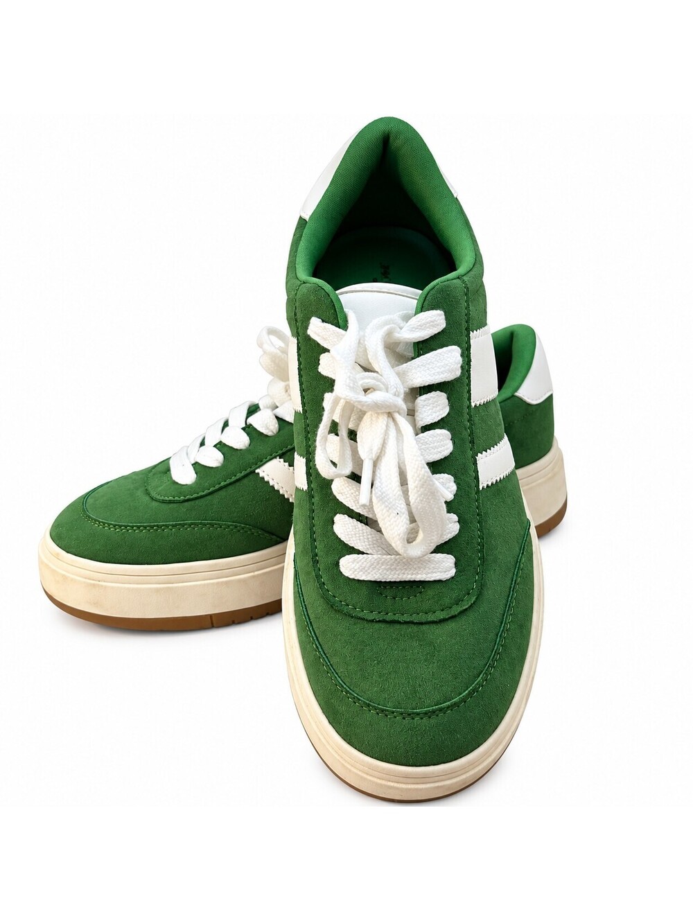 Project Cloud Green & White with White Laces and Thick Sole- Size 8.5W